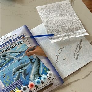 Painting by Numbers Dolphin Canvas Kit